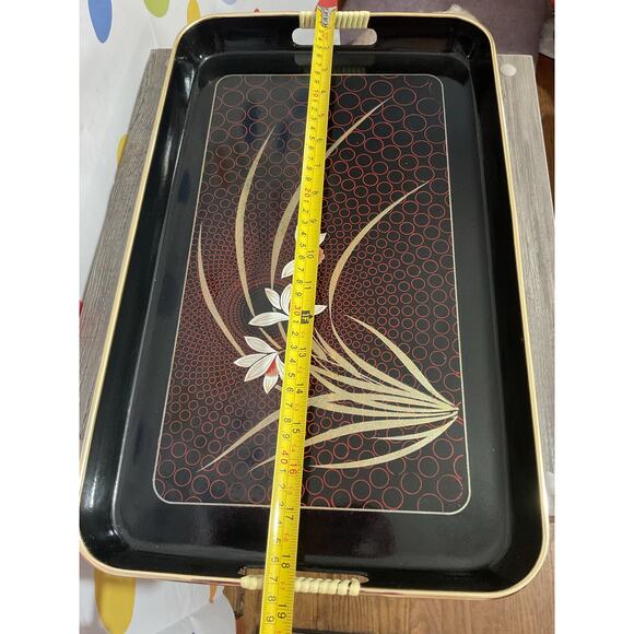 Vintage Japan Laquered Tray 18.5” x 11.25” - Picture 5 of 16